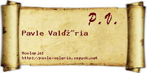 Pavle Valéria névjegykártya